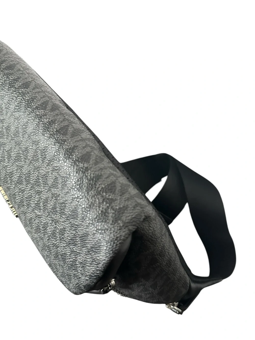Michael Kors Cooper Charcoal Monogram Utility Belt Bag Fanny Pack Crossbody - Picture 8 of 11